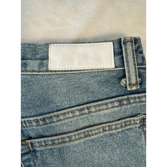 RE/DONE Denim 70s Straight Jeans High Rise Non Stretch Light Wash 27 4 6 - Picture 5 of 11
